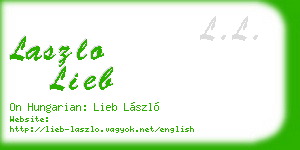 laszlo lieb business card